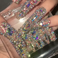 [24H Flash Sale] Press-on Glitter Nails+tools kit